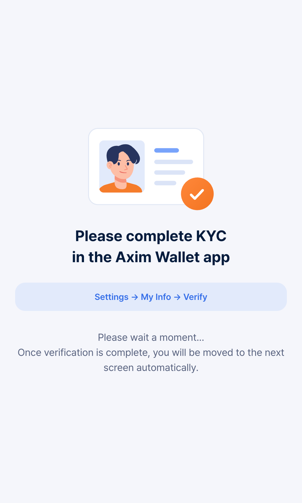 Axim KYC check